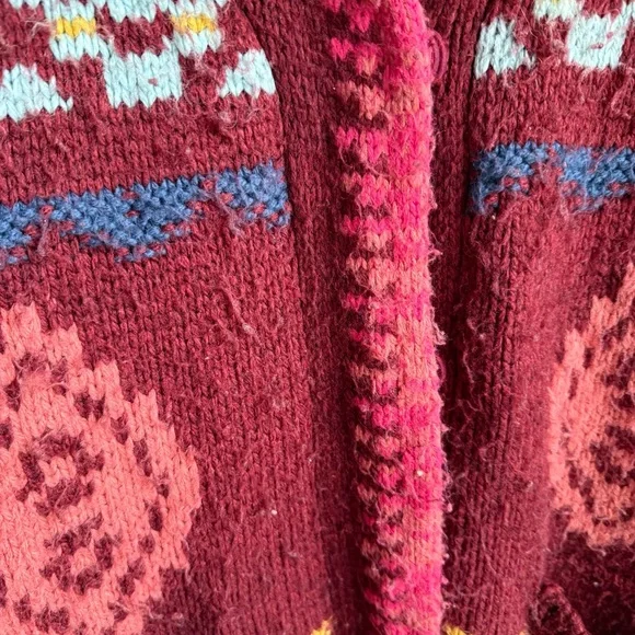 Sundance Burgundy Tayen Coatigan Sz S - Picture 6 of 8